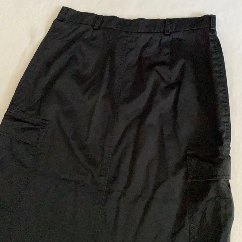{VTG} Future Ozbek | 90s Bergdorf Goodman Sateen Midi Cargo Skirt Purple Label - Picture 12 of 16